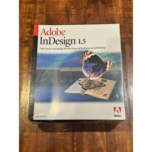 Vintage 2000 Adobe InDesign 1.5 for Mac Macintosh - New & Sealed!
